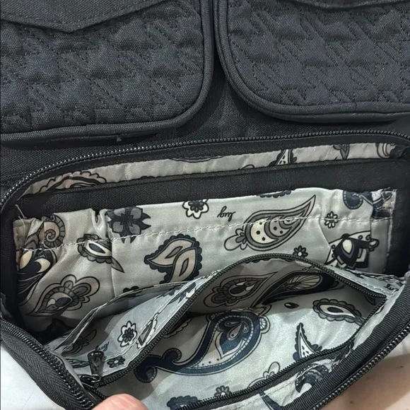 NWOT Lug Mini Puddle Jumper Convertible Black Tote Bag - Picture 4 of 10